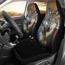 Grey Wolf Design Seat Covers