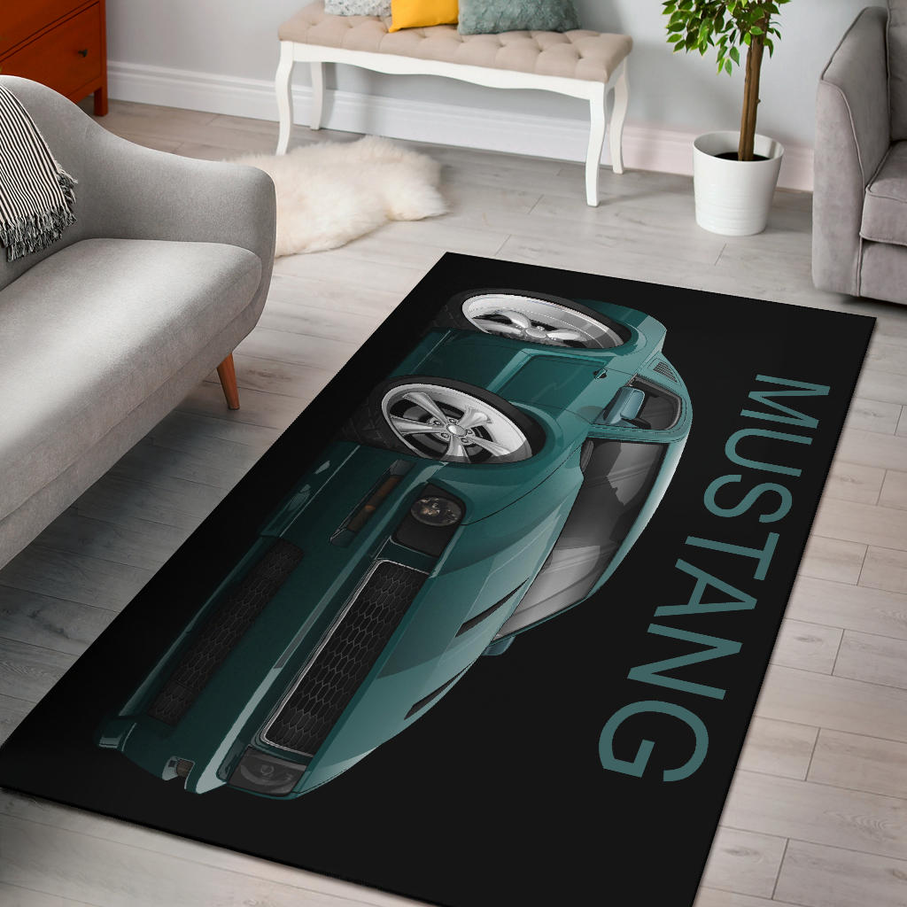 2008 Mustang Car Art Area Rug