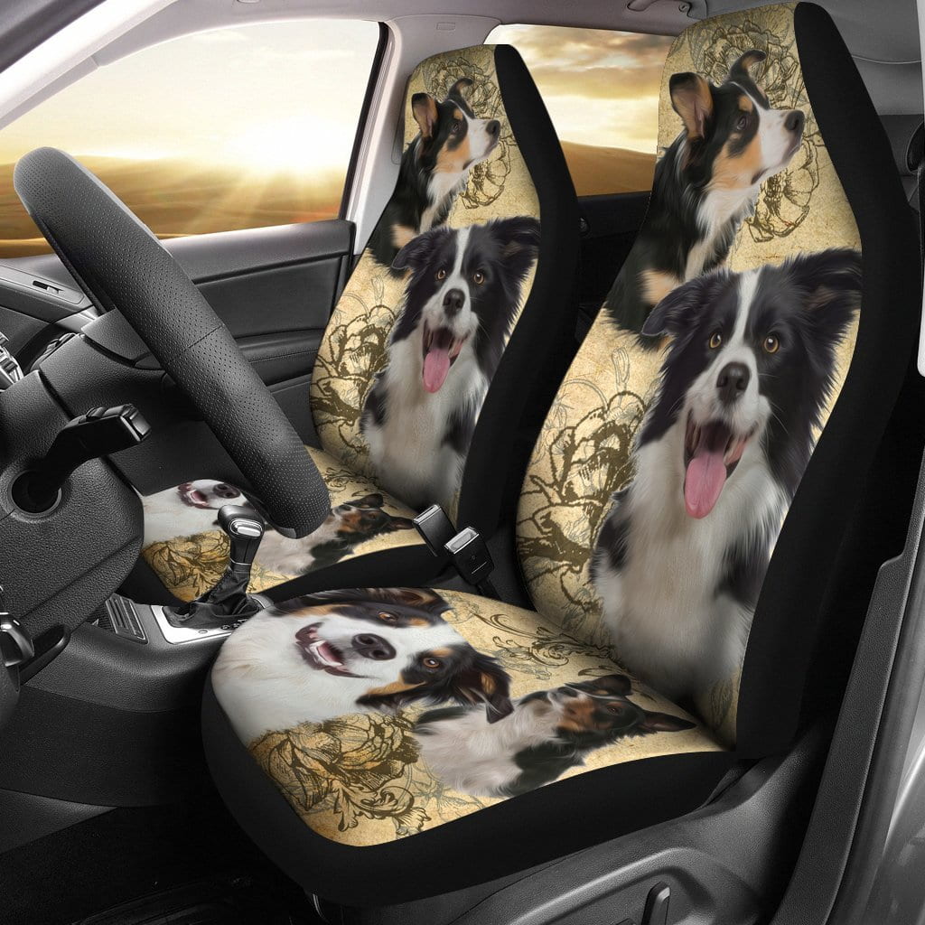 Border Collie Car Seat Covers (Set of 2)