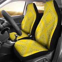 Sunshine Yellow Bandana Car Seat Covers Diamond