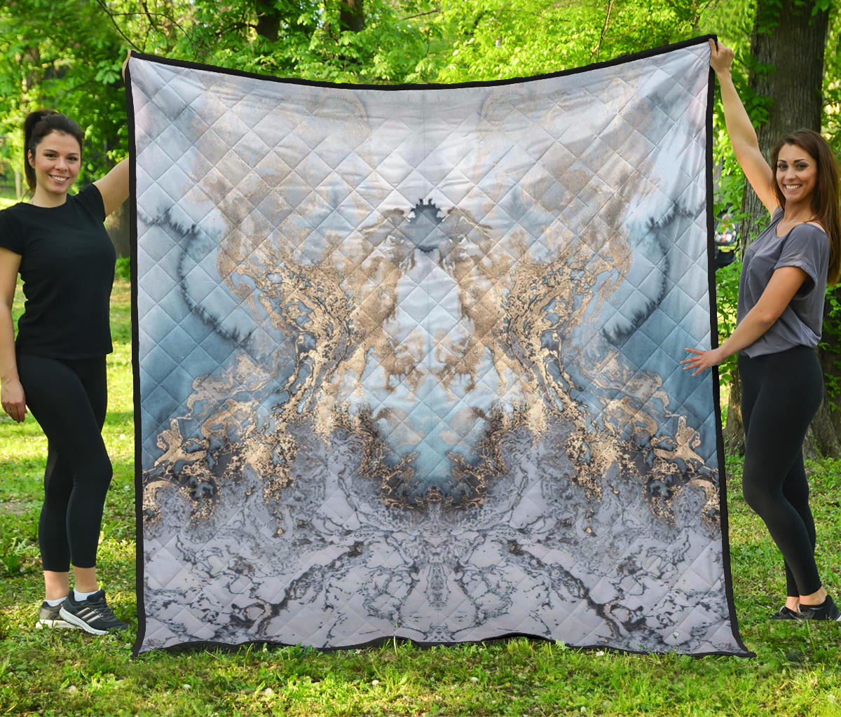 Baby Blue Liquid Gold Quilt