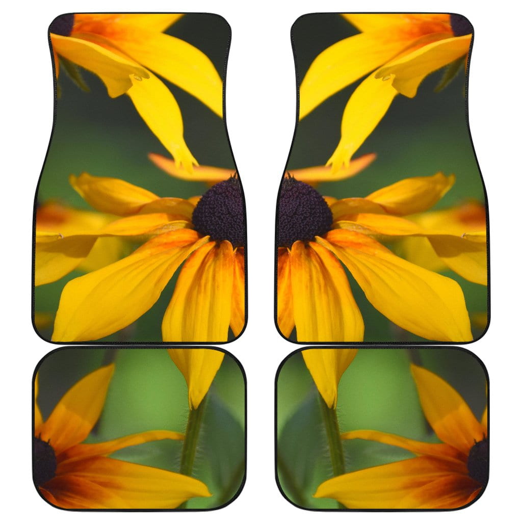 Front and Back Car Mats - Yellow Daisies Design