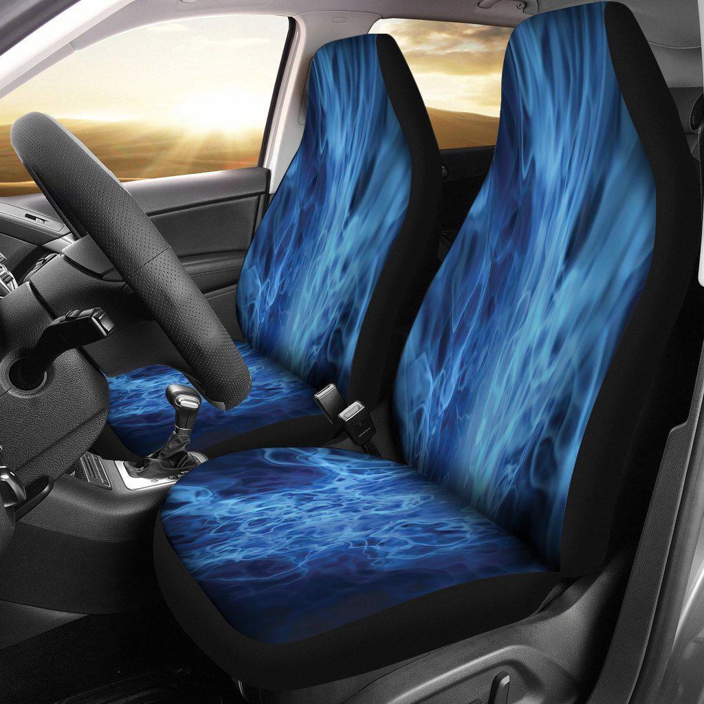 Blue Electrical Abstract Design Seat Covers
