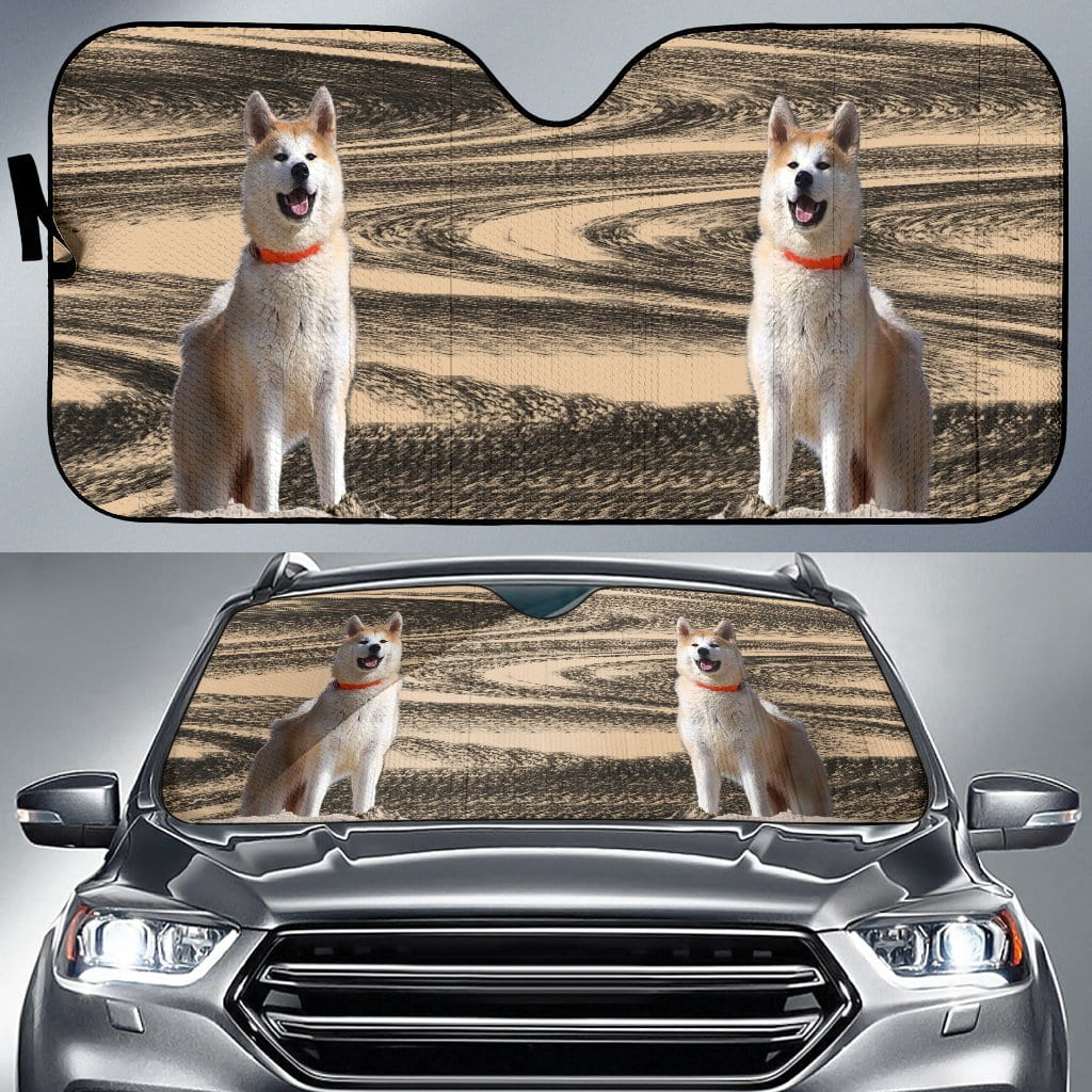 korean jindo dog Auto Sun Shade
