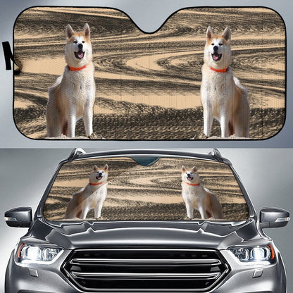 korean jindo dog Auto Sun Shade