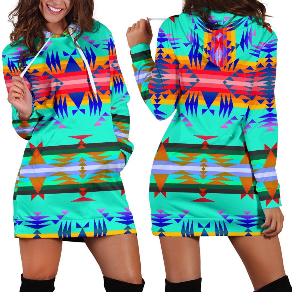 Between the Mountains Spring Hoodie Dress