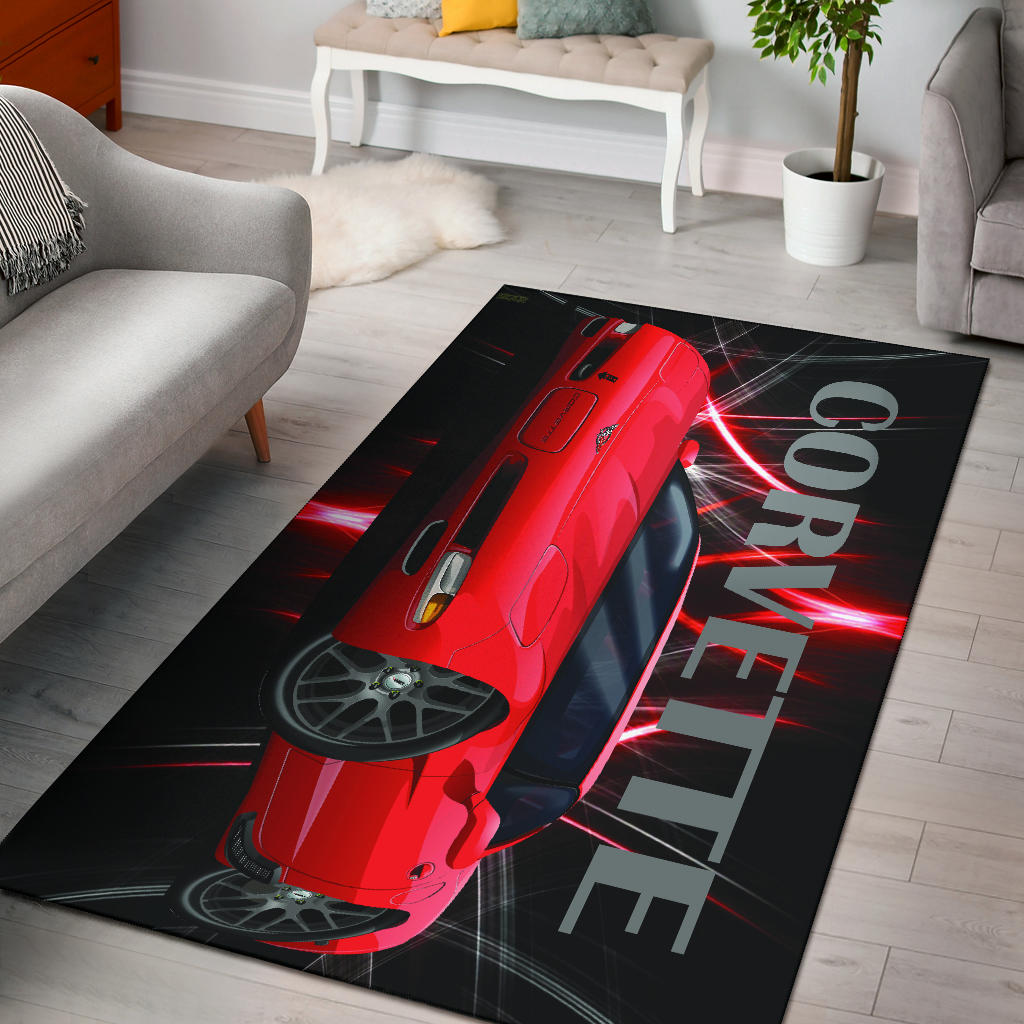 1997 Corvette Wall Art Area Rug