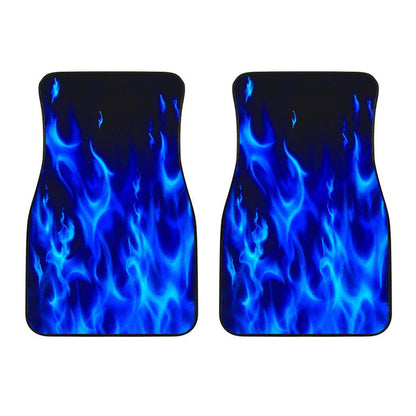 Blue Flames Front Floor Mats