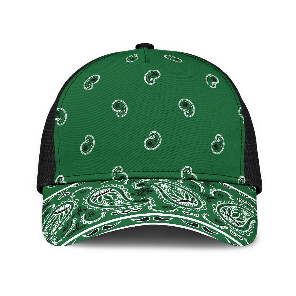 Classic Green Bandana All Over Mesh Back Cap