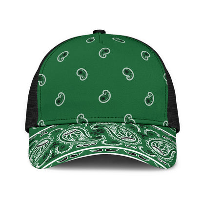 Classic Green Bandana All Over Mesh Back Cap