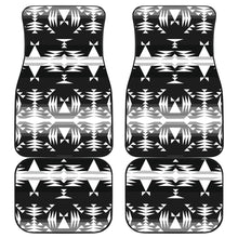 Between the Mountains Black and White Set of 4 Car Floor Mats