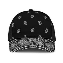 Black Bandana All Over Mesh Back Cap