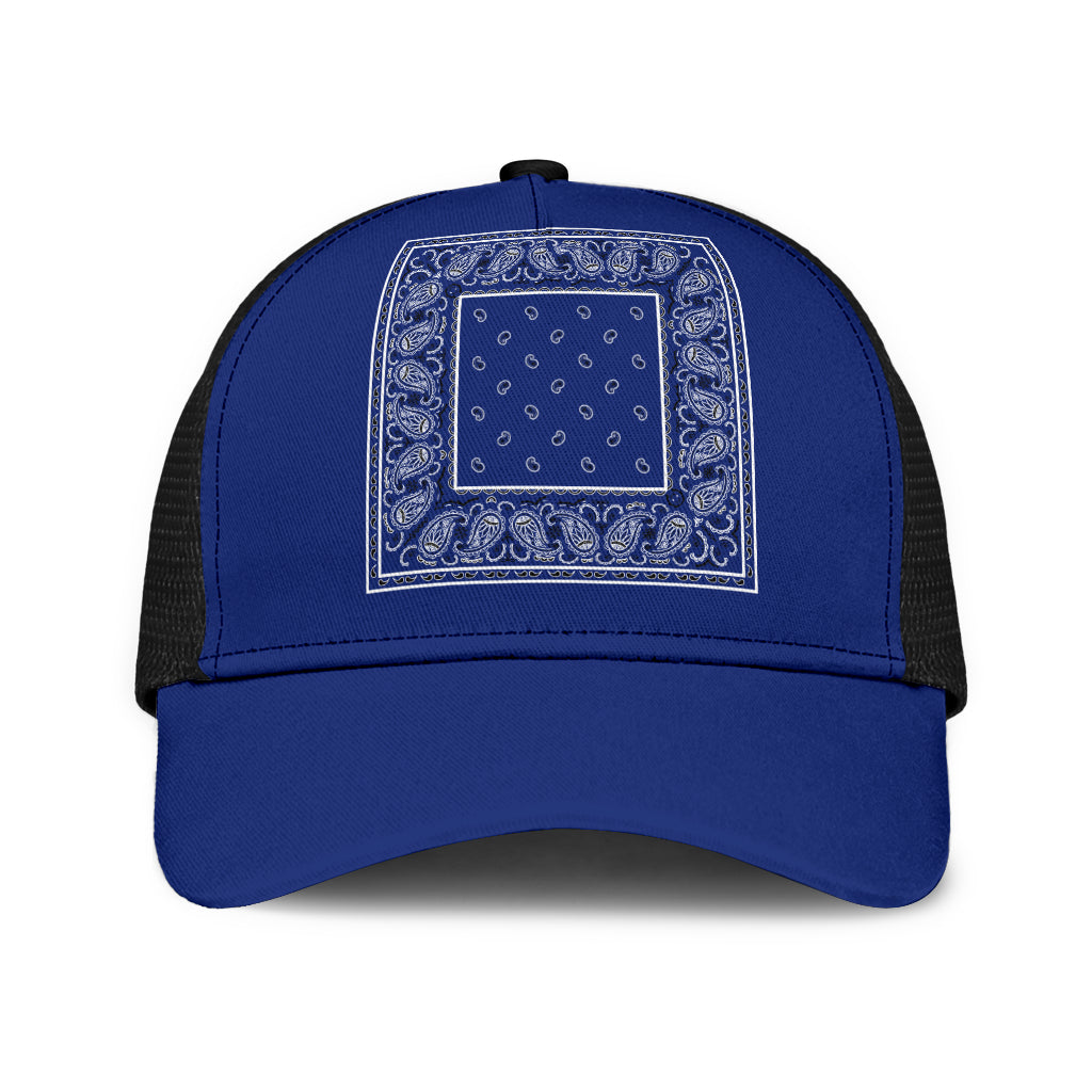 Royal Blue Bandana Mesh Back Cap