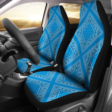 Sky Blue Bandana Car Seat Covers Diamond