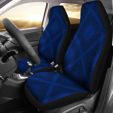 Blue and Black Bandana Car Seat Covers Diamond