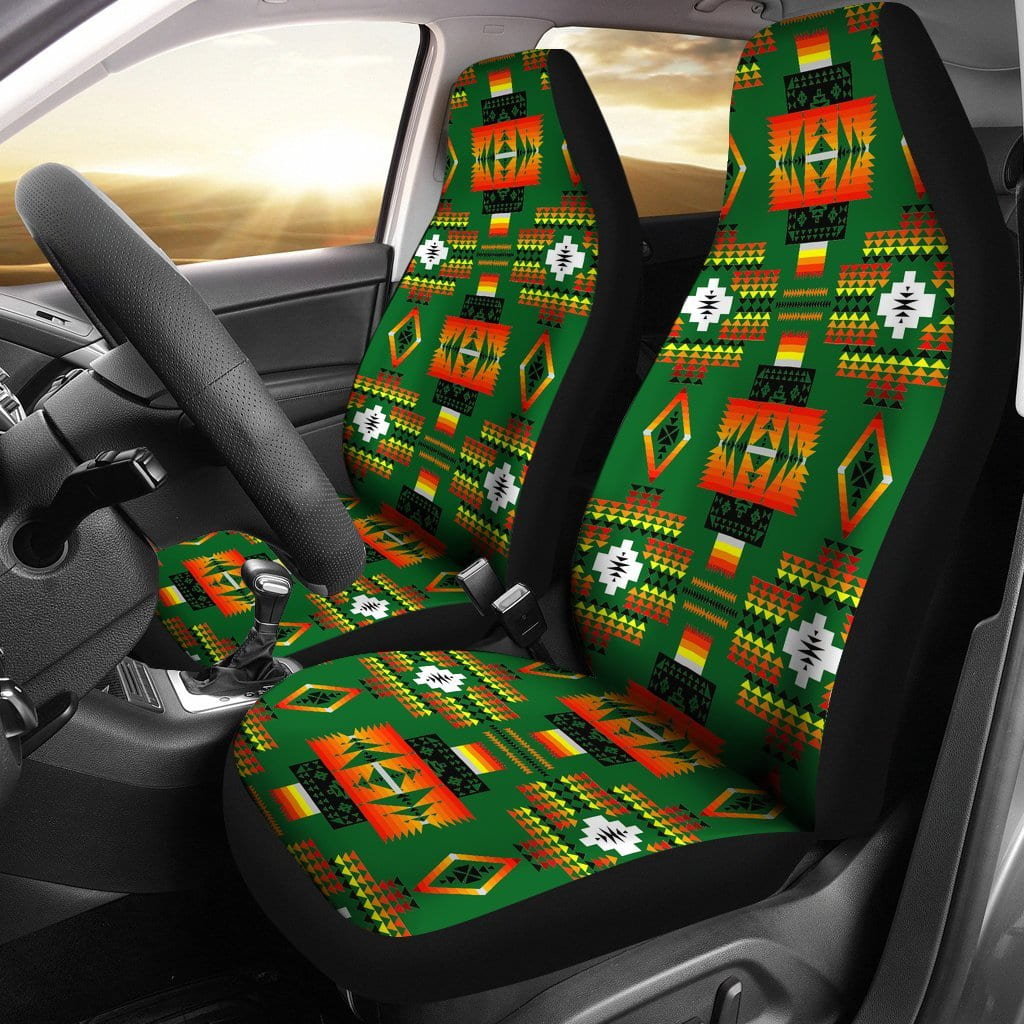 Seven Tribes Green Car Seat Covers