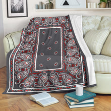 Ultra Plush Wicked Gray Bandana Throw Premium Blanket