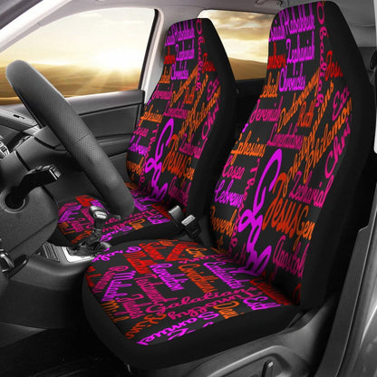 Custom-Made Holy Bible Books Black Mixed Colors Car Seat Covers