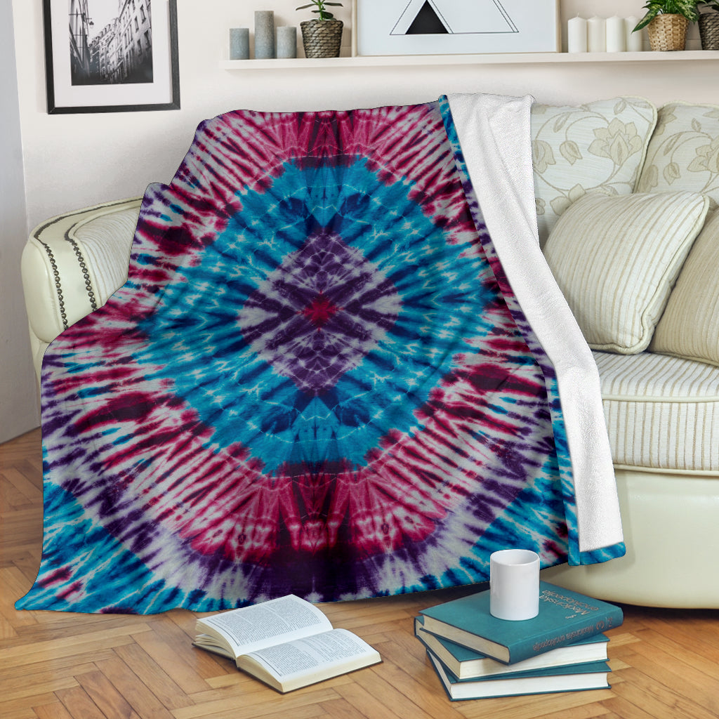 Ultra Plush Groovy Tie Dye Fleece Premium Blanket