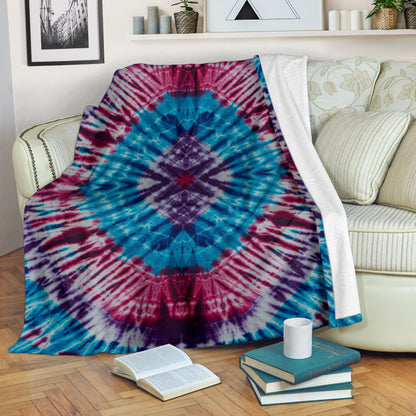Ultra Plush Groovy Tie Dye Fleece Premium Blanket