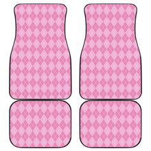 Pink Argyle Car Floor Mats Set 4