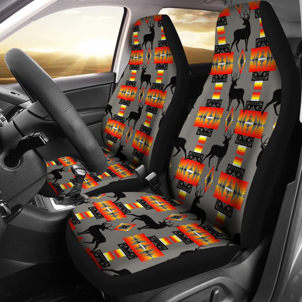 Deer Gray Set of Car Seat Covers