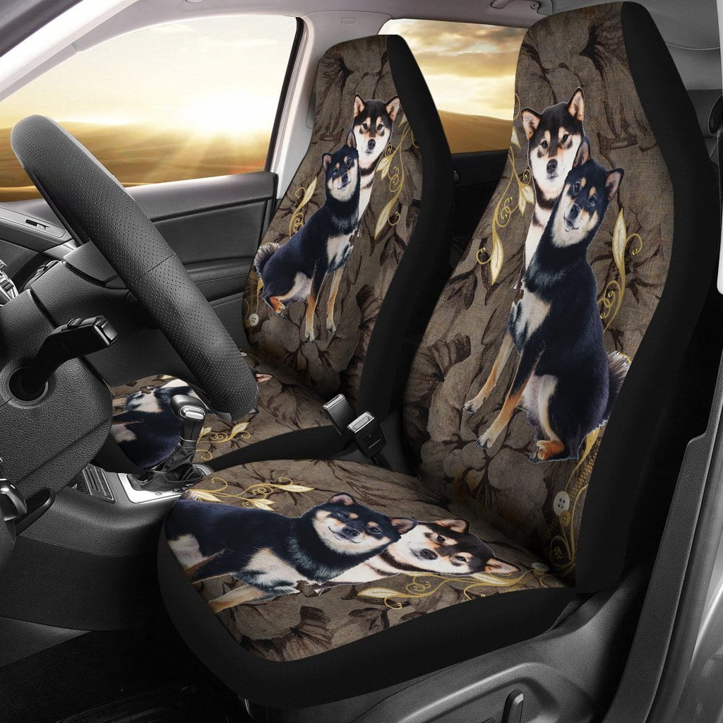 Black Shiba Inu Seat Covers (Set of 2)