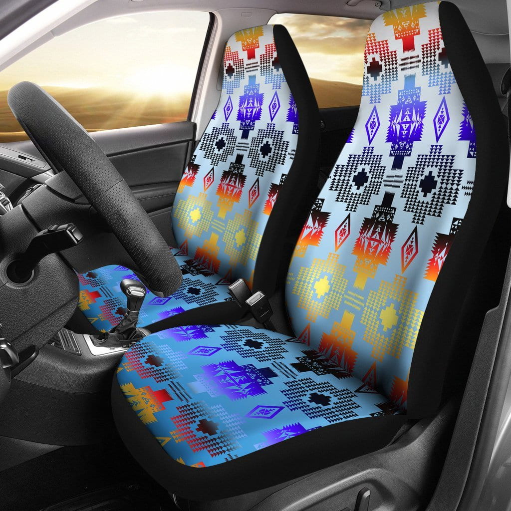 Turquoise Horizon Car Seat Covers