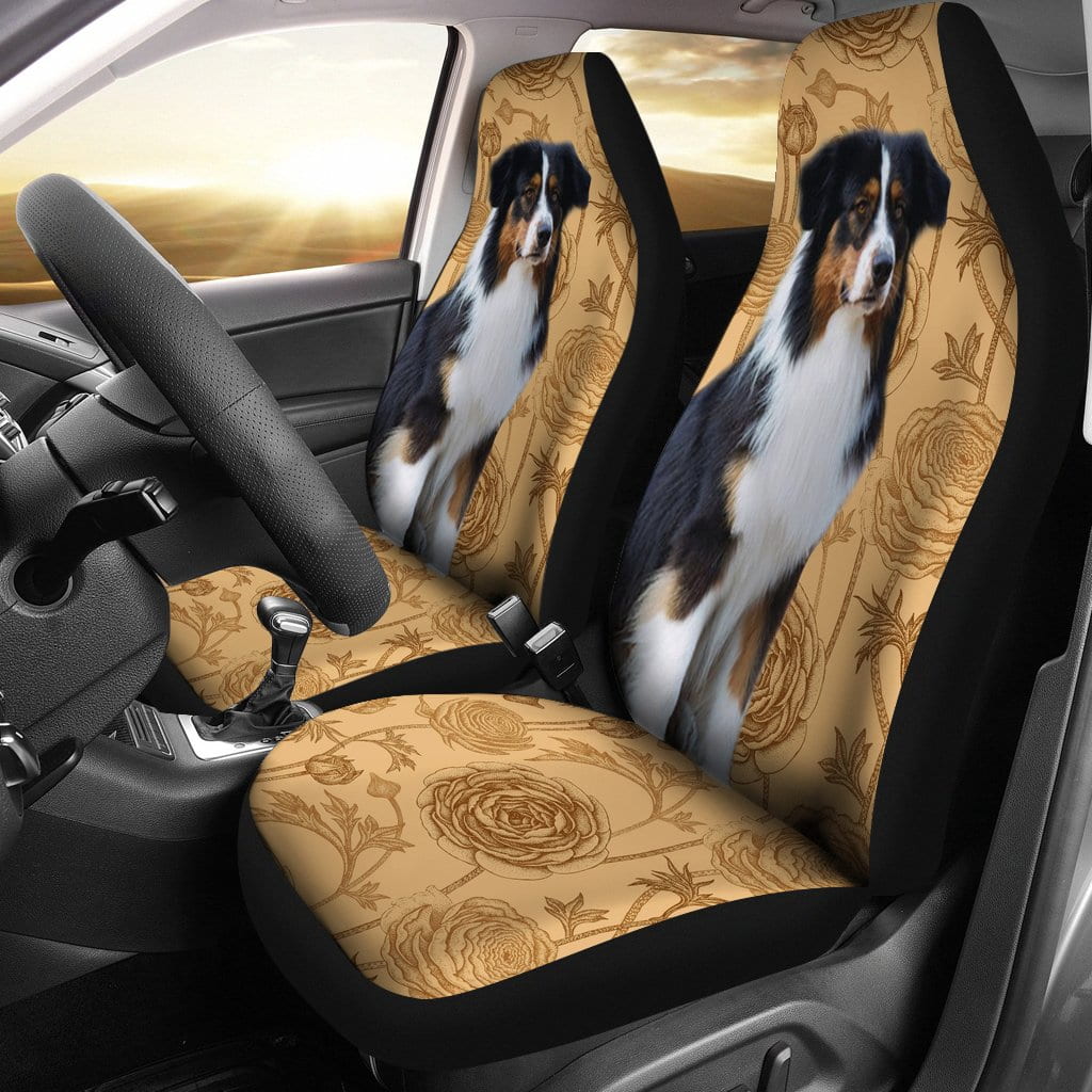 Black Tri Color Aussie Car Seat Cover