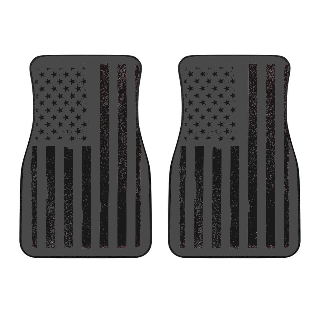 Black American Flag front floor mat