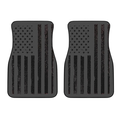 Black American Flag front floor mat