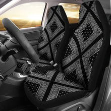 Black Bandana Car Seat Covers Diamond