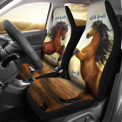 Wild Hearts Can't Be Broken Car Seat Covers For Horse Lovers (Set of 2)