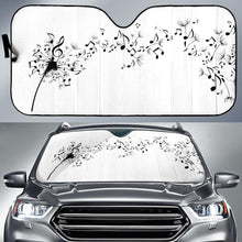 Blowing Music Notes Auto Sun Shade