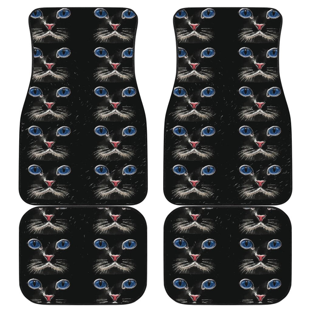 Blue eyed Cat Car Floor Mat