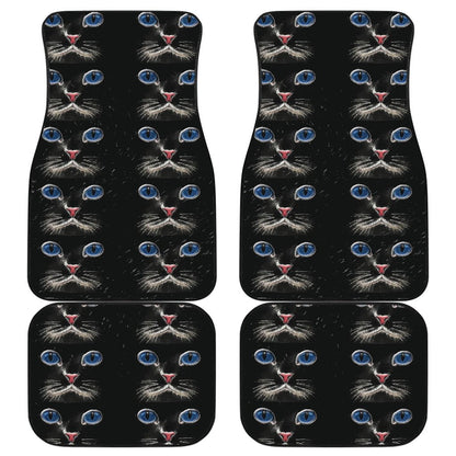 Blue eyed Cat Car Floor Mat
