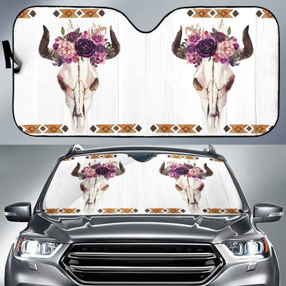 Cow Skull Car Sun Shades