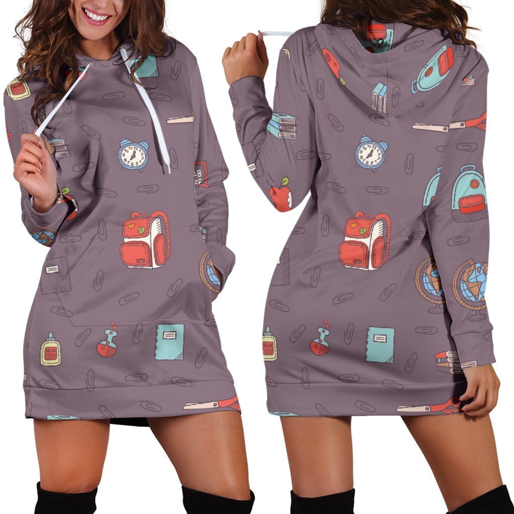Time For School Hoodie Dress