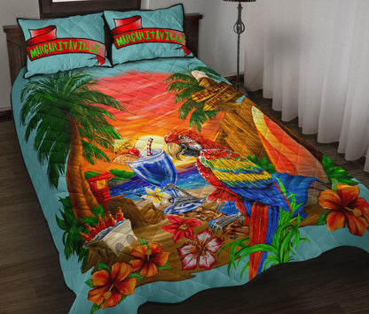 Margaritaville Baby Blue Quilt Set