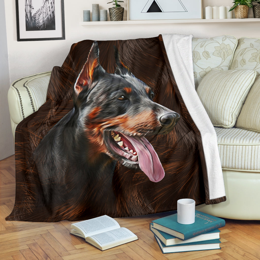 Premium Blanket Doberman - Blanket - 1145