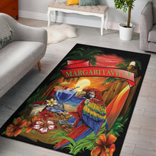 Margaritaville Rug Black Parrot Beach Area Rug