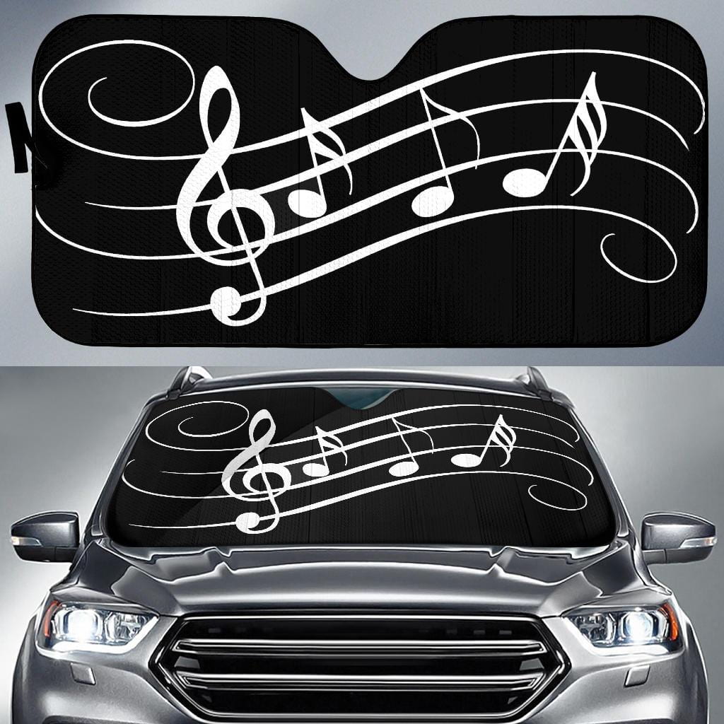 Music Notes Auto Sun Shade