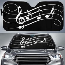 Music Notes Auto Sun Shade