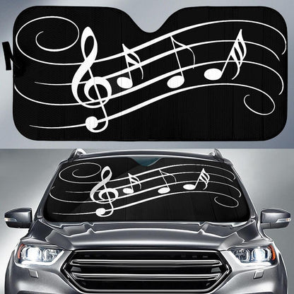 Music Notes Auto Sun Shade