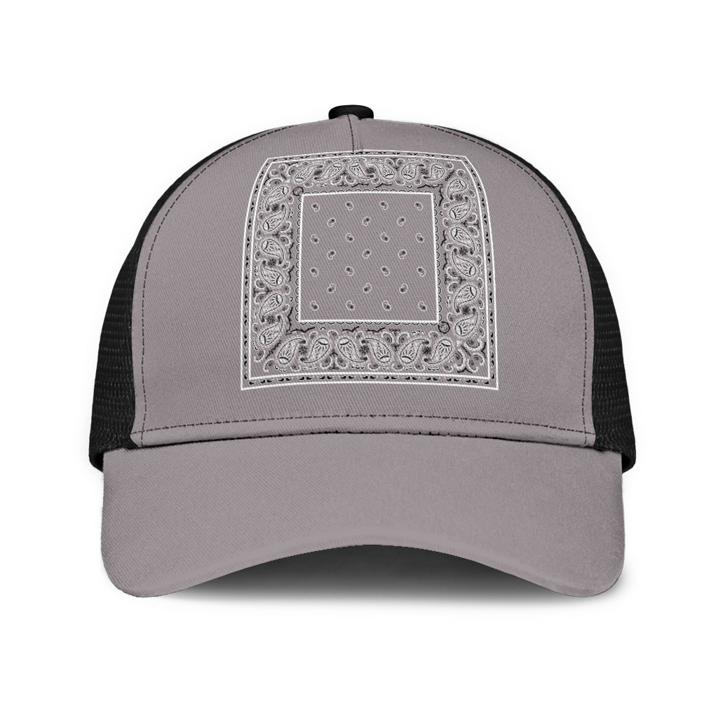 Classic Gray Bandana Mesh Back Cap