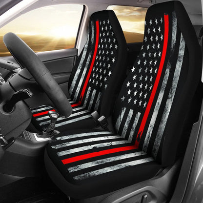 American Flag Thin Red Line Car Seat Covers