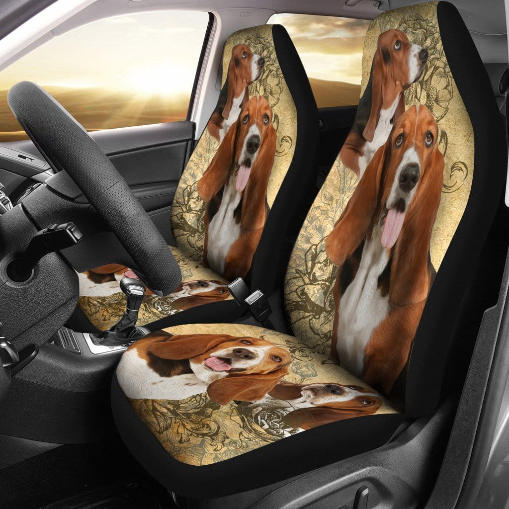 Basset Hound Car Seat Covers (Set of 2)