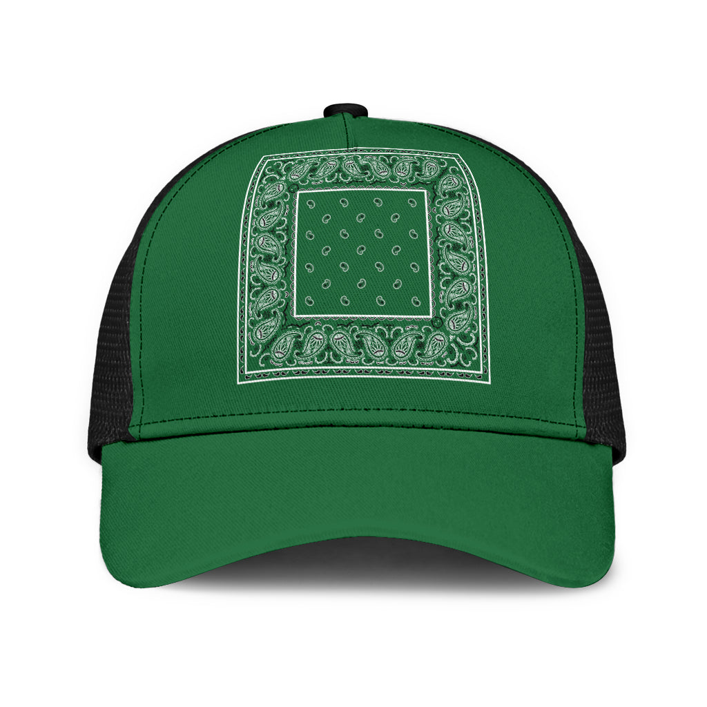 Classic Green Bandana Mesh Back Cap
