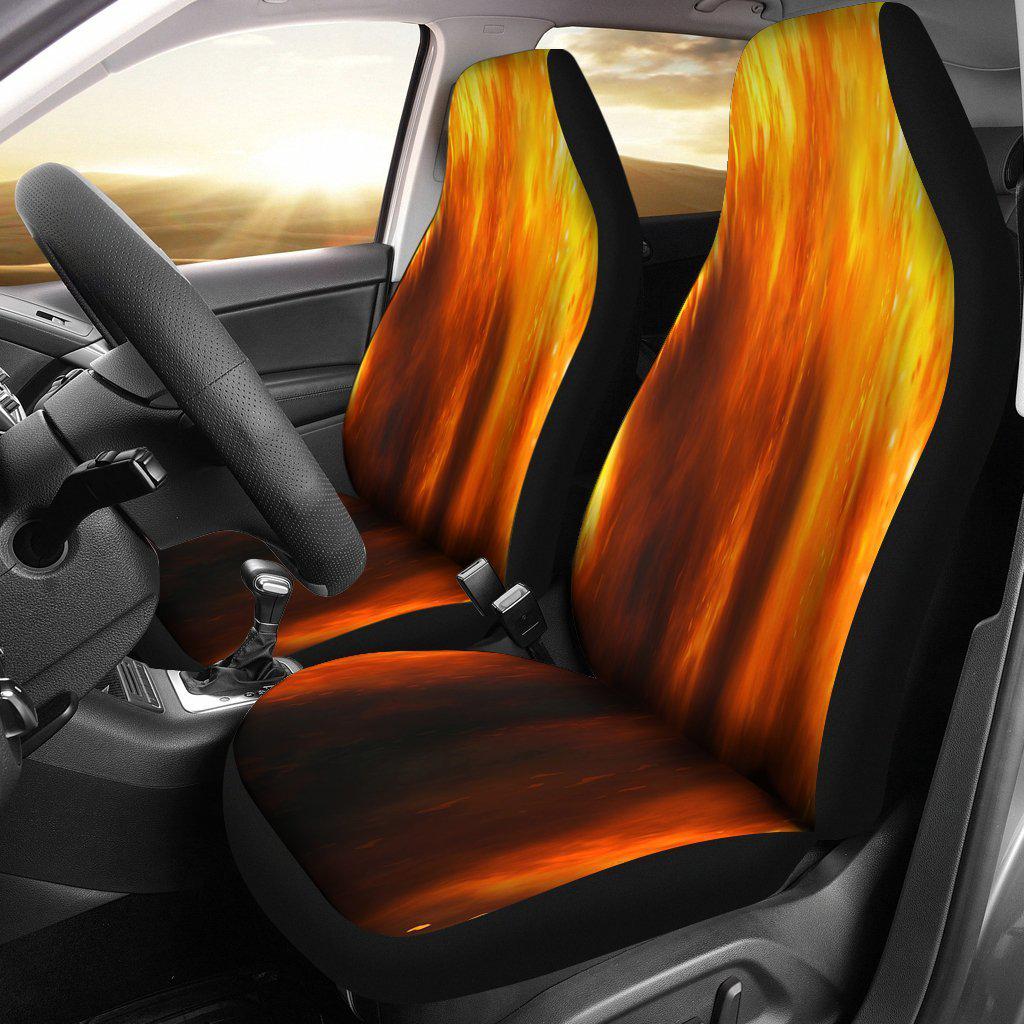 Orange Flames Design 2 Seat Covers