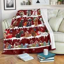 Premium Blanket Poodle Snow Christmas Blanket